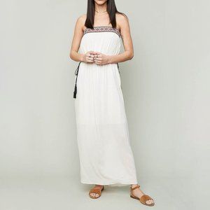 Strappy Gladiator Maxi Dress With Tassel Tie
